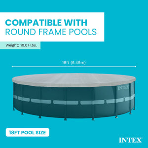 Intex 18' Round Debris Cover for Intex Ultra Frame Swimming Pools, UV Resistant