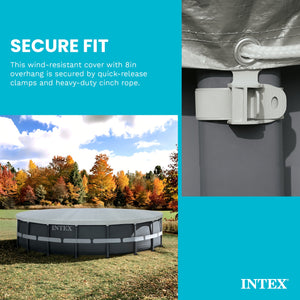 Intex 18' Round Debris Cover for Intex Ultra Frame Swimming Pools, UV Resistant