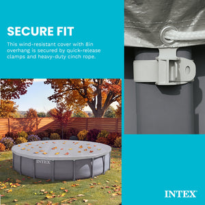 Intex 18' Round Debris Cover for Intex Ultra Frame Swimming Pools, UV Resistant