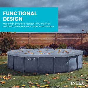 Intex 18' Round Debris Cover for Intex Ultra Frame Swimming Pools, UV Resistant