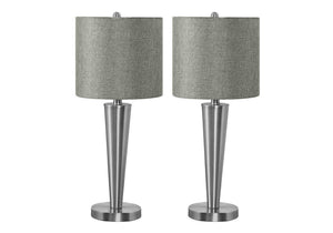 Contemporary Table Lamp Set of 2 with USB Port
