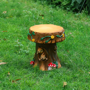 12.6" Resin Rabbit Garden Chair