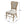 Classic Retro Dining Chair (Set of 2) with Rattan Backrest - Dark Brown / Beige