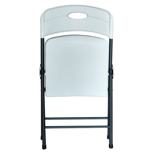 Plastic Development Group 4' Folding Banquet Table & 4 Outdoor Folding Chairs