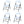 Peakform Plastic Folding Chair, Indoor Outdoor Seating, 4 Pack, White