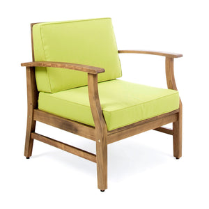 Perla Contemporary Club Chair with Water Resistant Cushion