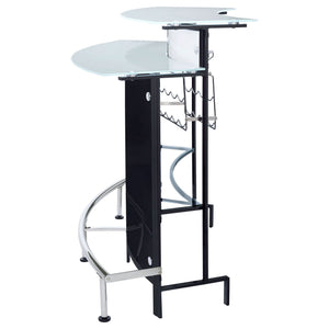 Keystone - Home Bar With Stemware & Wine Storage - Black