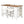 5 Pieces Counter Height Rustic Farmhouse Dining Room Wooden Bar Table Set With 2 Stools And 2 Chairs