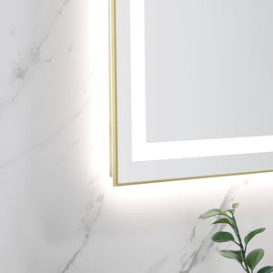 36" x 28" LED Bathroom Mirror with Front and Backlight