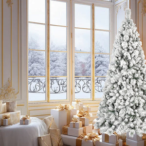 5FT Flocked Christmas Tree with 250 Warm LED Lights