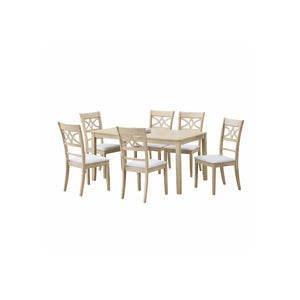 Ferris - 7 Piece Dining Set With Cross Back Chairs And Rectangular Table - Antique White