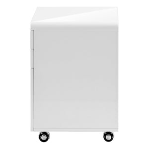File Cabinet Rolling Mobile Storage Drawers Printer Stand - White