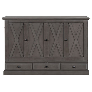 Murphy Bed Chest Cube Cabinet With Charging Station And Large Storage Drawer