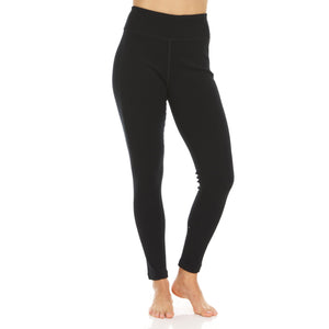 Women's Heavyweight Wool Leggings With Pockets Thermal Base Layer Bottom - 100% Merino Wool