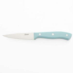 Oster Evansville 14 Piece Stainless Steel Kitchen Knife Cutlery Set, Turquoise