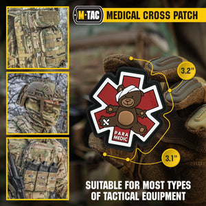 M-Tac Morale Patch Paramedic Bear PVC - TRAPSKI