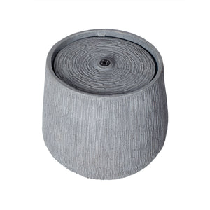 12.99' Gray Polyresin Outdoor Water Fountain with LED Light