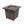 Square Fire Pit Table - Black Brown