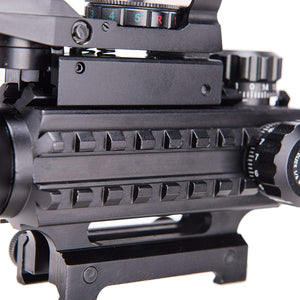 Pinty Nova 3-in-1 4-12x50 SFP Rifle Scope Combo, Green Laser