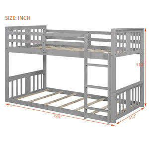 Solid Construction Bunk Bed & Ladder
