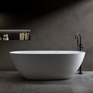 69" Freestanding Bathtub Resin Stone Soaking Tub