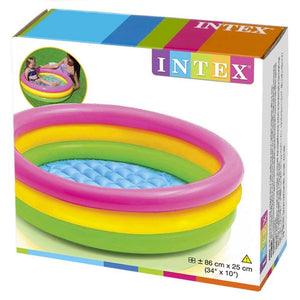 Intex Sunset Glow Inflatable Colorful Baby Swimming Pool, Multicolored, Set of 3 - TRAPSKI