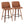 Toriano - Mid Century Modern Fixed Height Counter Stool & Square Footrest (Set of 2)