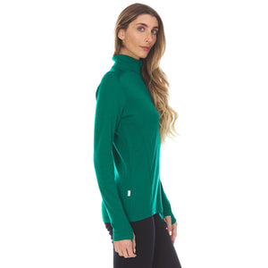Midweight Women's Wool 1/4 Zip - 100% Merino Wool