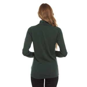 Midweight Women's Wool 1/4 Zip - 100% Merino Wool
