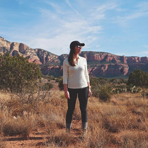 Midweight Women's Wool 1/4 Zip - 100% Merino Wool