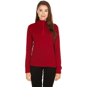 Midweight Women's Wool 1/4 Zip - 100% Merino Wool