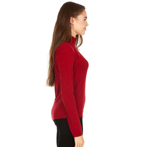 Midweight Women's Wool 1/4 Zip - 100% Merino Wool