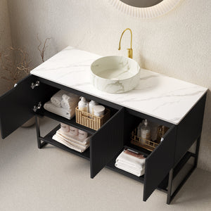 Tulio 48" Bathroom Vanity & Sink, Freestanding Storage Cabinet