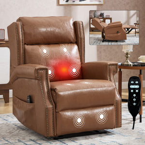 Manual Recliner Chair  With Heavy Duty Motion Mechanism, 8 Vibrating Nodes And 3 Massage Modes For Living Room