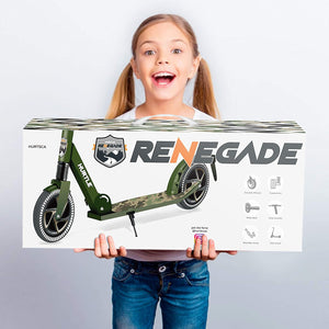 Hurtle Renegade Lightweight Foldable Teen and Adult Commuter Kick Scooter, Camo