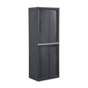 Sterilite Adjustable 4-Shelf Storage Cabinet With Doors, Gray | 01423V01 - TRAPSKI