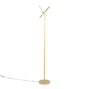 Icicle 65' Modern Swivel Floor Lamp in Gold Metal