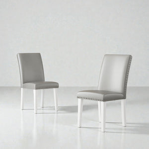 Upholstered Dining Chair With High Back Design (Set of 2)