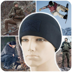 M-Tac Fleece Tactical Watch Cap Beanie With Patch Panel (270 g/m2) - TRAPSKI
