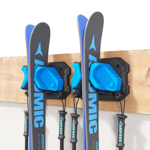 Ski & Snowboard Wall Rack for Garage Wall Fits Any Ski/board, Ski Wall Mount Holders Damage-Free Storage Rack, Garage Organization Space-Saving Winter Gear Organizer