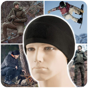 M-Tac Fleece Tactical Watch Cap Beanie With Patch Panel (270 g/m2) - TRAPSKI
