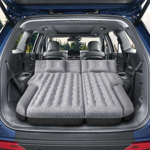 DikaSun Universal SUV Air Mattress – Upgraded Flocking, Extra-Thick Oxford Surface, with Electric Pump & 3M Charging Cable (Grey）)