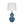 D13x25.7' Blue and White Round Two-Tiered Ceramic Vase Lamp