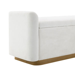 Upholstered Storage Bench With Safety Hinge