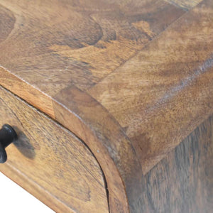 Solid Wood Curved Wall Mounted Bedside Table