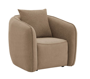 Keith Chenille Armchair With 1 Matching Color Toss Pillow