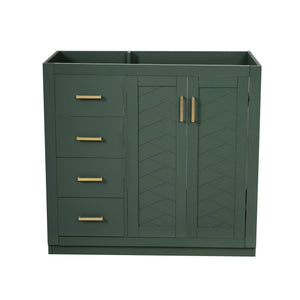 Retro Style Bathroom Vanity, 3 Drawers & Soft Closing Doors