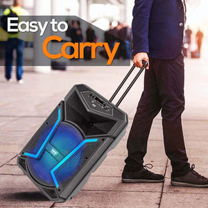 Pyle PPHP122SM Portable Bluetooth Speaker System with Flashing Party Lights