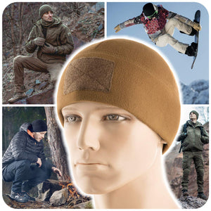 M-Tac Fleece Tactical Watch Cap Beanie With Patch Panel (270 g/m2) - TRAPSKI
