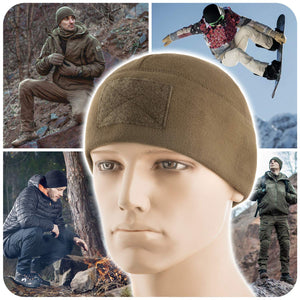M-Tac Fleece Tactical Watch Cap Beanie With Patch Panel (270 g/m2)